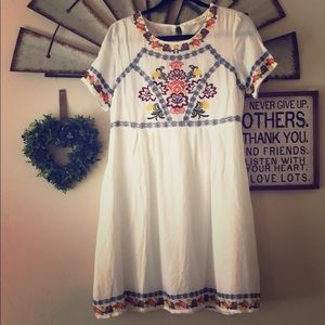Embroidered Dress Orange Creek